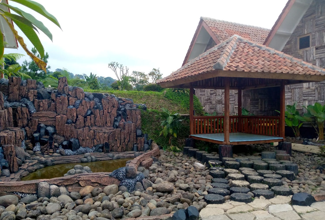 Tampak depan Villa Ibah Ciater 2 kamar tidur Murah